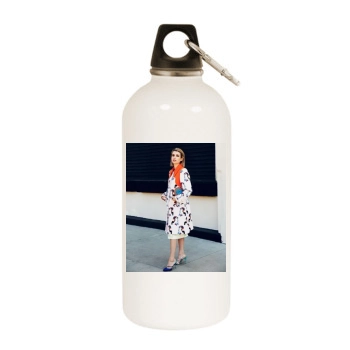 Emma Roberts White Water Bottle With Carabiner