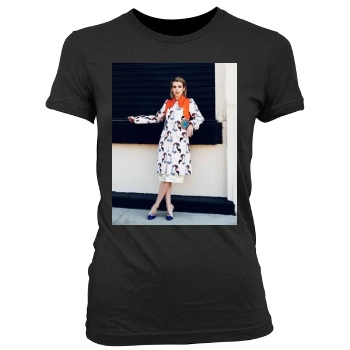 Emma Roberts Women's Junior Cut Crewneck T-Shirt