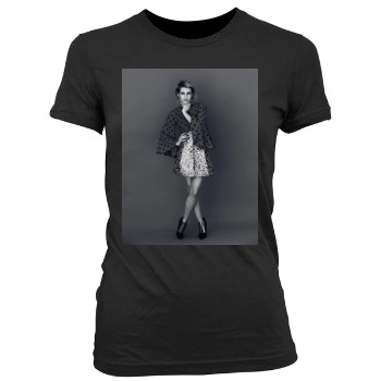 Emma Roberts Women's Junior Cut Crewneck T-Shirt