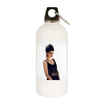 Emma Roberts White Water Bottle With Carabiner