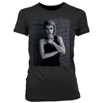 Emma Roberts Women's Junior Cut Crewneck T-Shirt