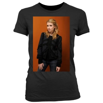 Emma Roberts Women's Junior Cut Crewneck T-Shirt