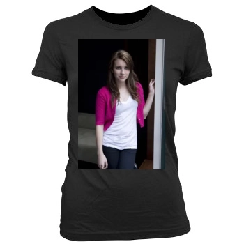 Emma Roberts Women's Junior Cut Crewneck T-Shirt