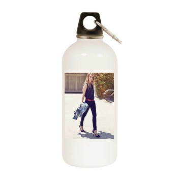 Emma Roberts White Water Bottle With Carabiner