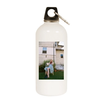 Emma Roberts White Water Bottle With Carabiner