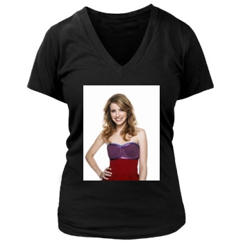 Emma Roberts Women's Deep V-Neck TShirt