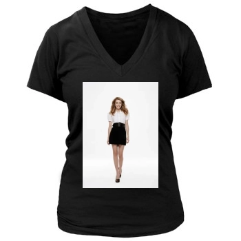 Emma Roberts Women's Deep V-Neck TShirt