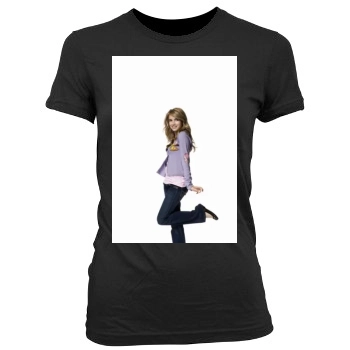 Emma Roberts Women's Junior Cut Crewneck T-Shirt