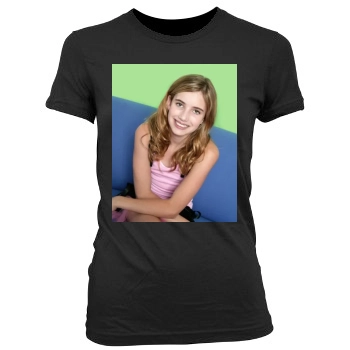 Emma Roberts Women's Junior Cut Crewneck T-Shirt