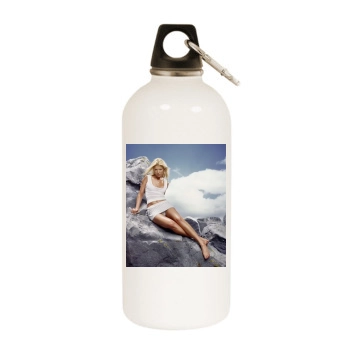 Tara Reid White Water Bottle With Carabiner