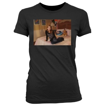 Emma Roberts Women's Junior Cut Crewneck T-Shirt