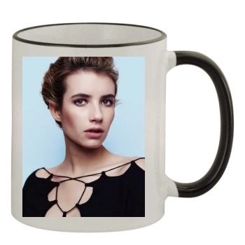 Emma Roberts 11oz Colored Rim & Handle Mug