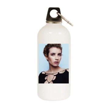 Emma Roberts White Water Bottle With Carabiner