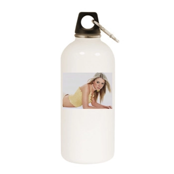 Tara Reid White Water Bottle With Carabiner