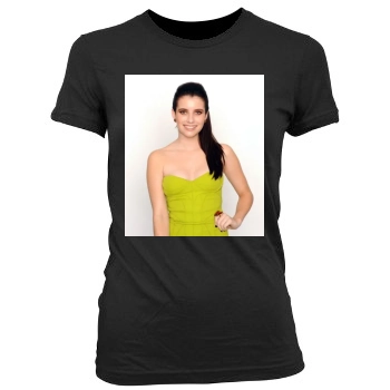 Emma Roberts Women's Junior Cut Crewneck T-Shirt