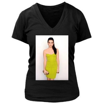 Emma Roberts Women's Deep V-Neck TShirt