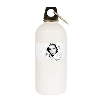 Emma Roberts White Water Bottle With Carabiner