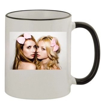 Emma Roberts 11oz Colored Rim & Handle Mug