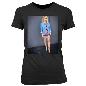 Emma Roberts Women's Junior Cut Crewneck T-Shirt