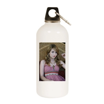 Emma Roberts White Water Bottle With Carabiner