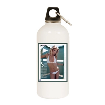 Tara Reid White Water Bottle With Carabiner