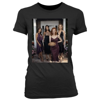 Teri Hatcher Women's Junior Cut Crewneck T-Shirt