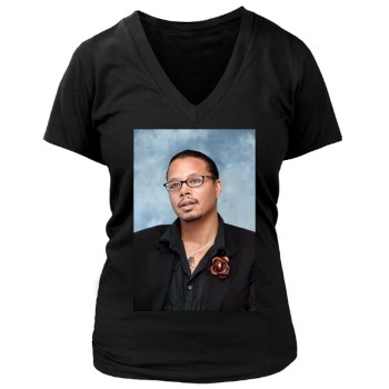 Terrence Howard Women's Deep V-Neck TShirt