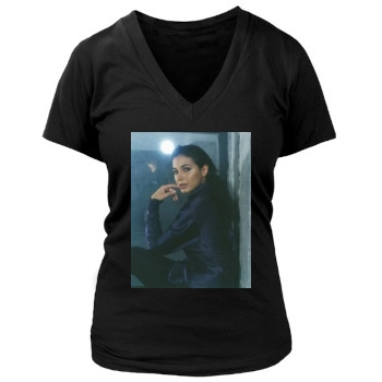 Emmanuelle Chriqui Women's Deep V-Neck TShirt