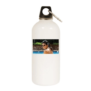 Emmanuelle Chriqui White Water Bottle With Carabiner