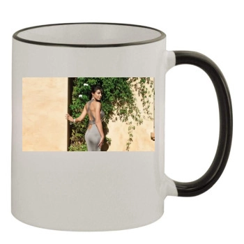 Emmanuelle Chriqui 11oz Colored Rim & Handle Mug