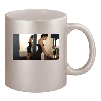 Emmanuelle Chriqui 11oz Metallic Silver Mug