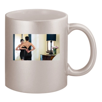 Emmanuelle Chriqui 11oz Metallic Silver Mug