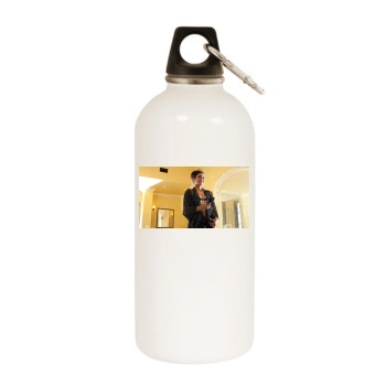 Emmanuelle Chriqui White Water Bottle With Carabiner