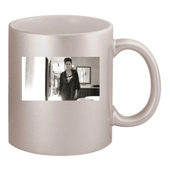 Emmanuelle Chriqui 11oz Metallic Silver Mug