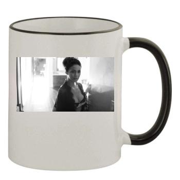 Emmanuelle Chriqui 11oz Colored Rim & Handle Mug