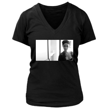 Emmanuelle Chriqui Women's Deep V-Neck TShirt