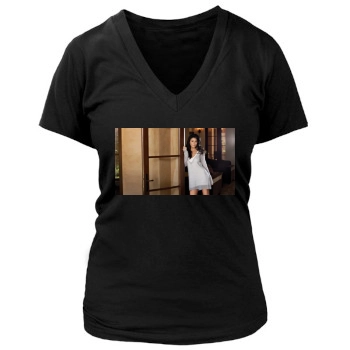 Emmanuelle Chriqui Women's Deep V-Neck TShirt