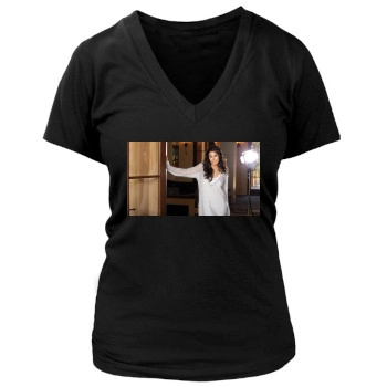 Emmanuelle Chriqui Women's Deep V-Neck TShirt