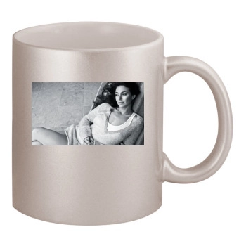 Emmanuelle Chriqui 11oz Metallic Silver Mug