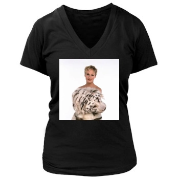 Glenn Close Women's Deep V-Neck TShirt