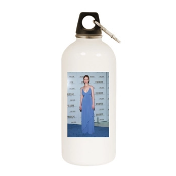 Thora Birch White Water Bottle With Carabiner