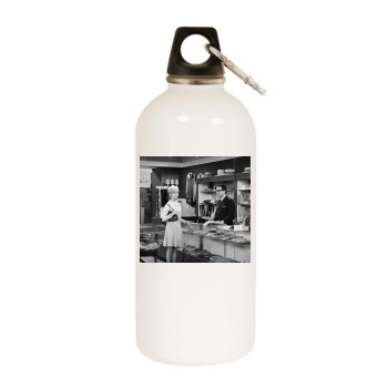 Goldie Hawn White Water Bottle With Carabiner