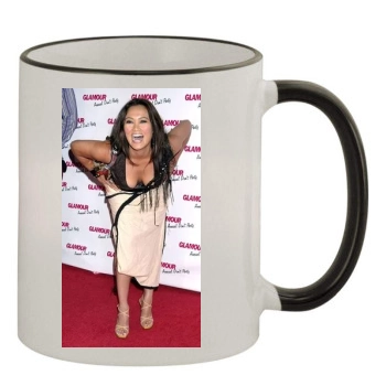 Tia Carrere 11oz Colored Rim & Handle Mug