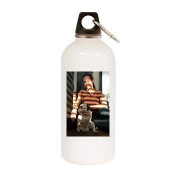 Tia Carrere White Water Bottle With Carabiner