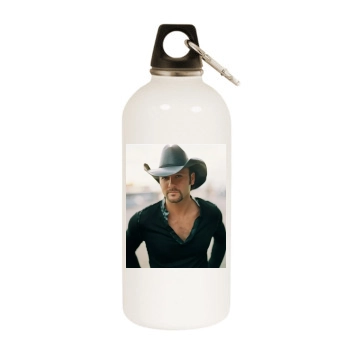 Tim McGraw White Water Bottle With Carabiner