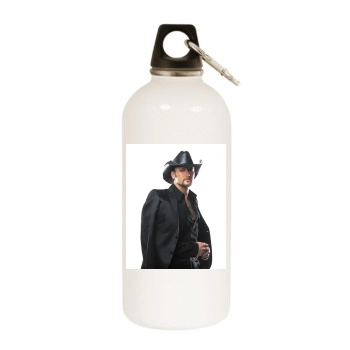 Tim McGraw White Water Bottle With Carabiner