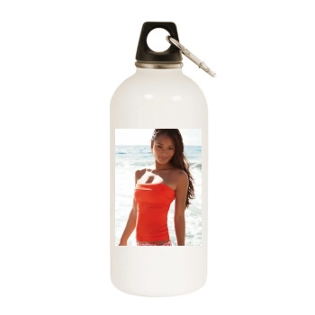 Jarah Mariano White Water Bottle With Carabiner