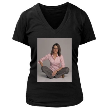 Tina Fey Women's Deep V-Neck TShirt