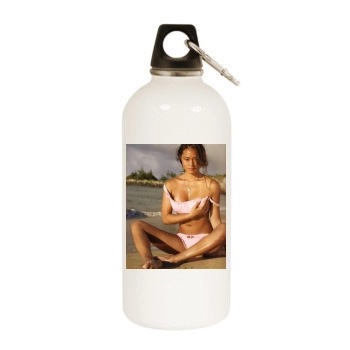 Jarah Mariano White Water Bottle With Carabiner