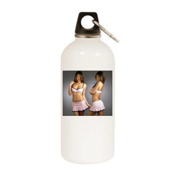 Jarah Mariano White Water Bottle With Carabiner